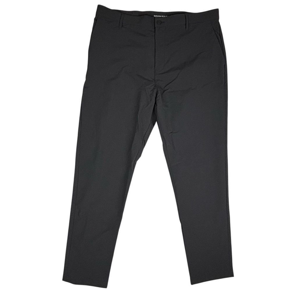 Banana Republic Pants Mens 40X32 Black Flat Front Slim Fit NWT